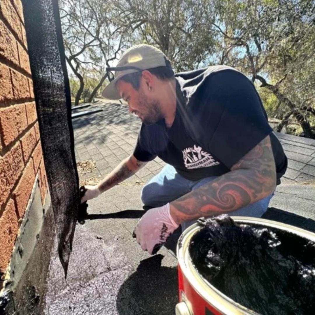 Roof patch and waterproofing repair project by Friendly Local Pros
